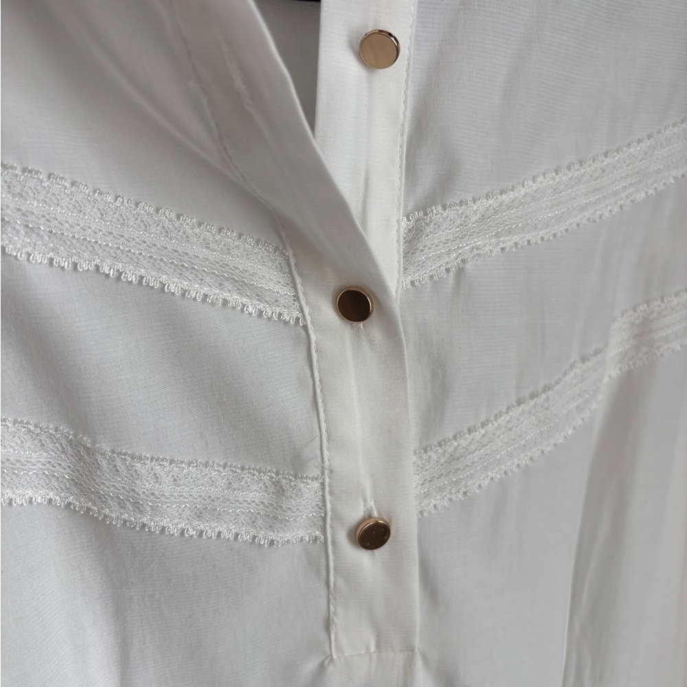 Culture White Blouse with Button Detail - Picture 6 of 6
